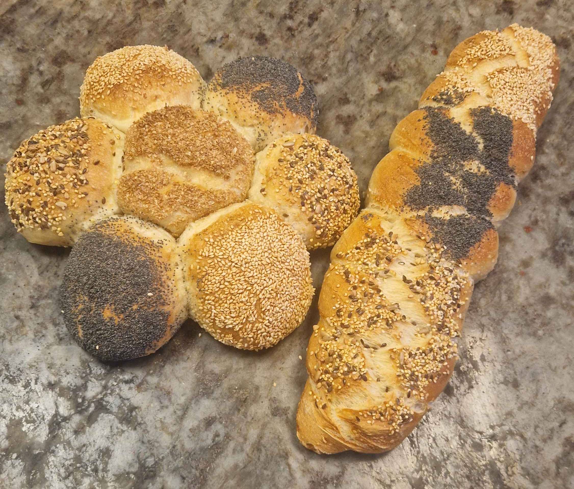 Baguette et marguerite aux céréales